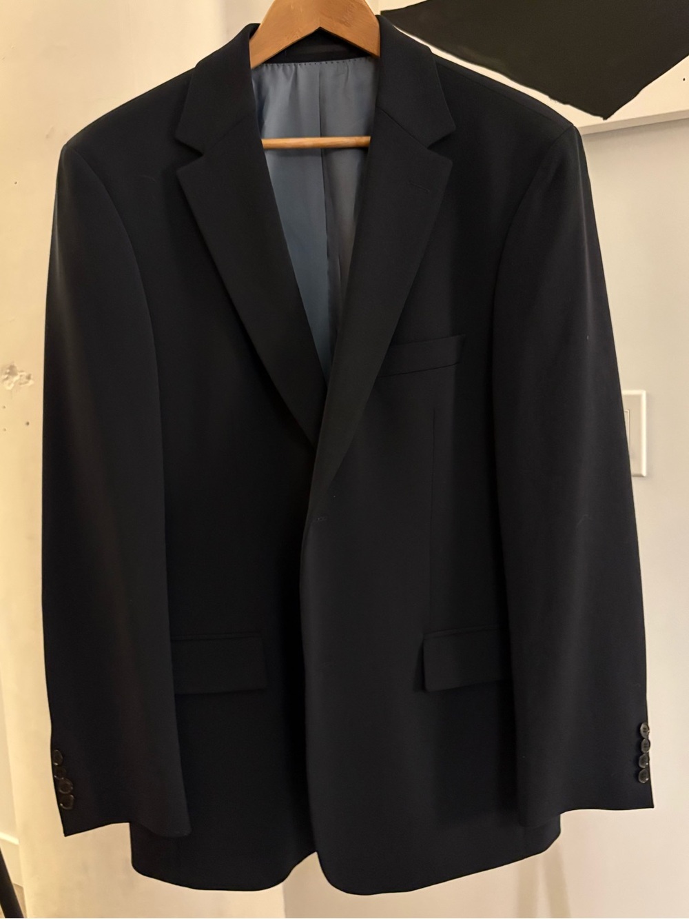 Hugo Boss Single Breasted Blazer Pasolini Fit 100% Wool Midnight Blue 44R